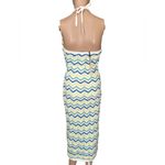 *NWT* Freshman 1996 Knit Chevron Multicolor Maxi Dress S Blue Photo 3