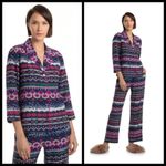 Trina Turk 💕💕 Ira 3 100% Silk Pajama Style Top ~ Fairisle Print Small S NWT Photo 2