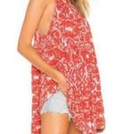 Free People NWT Linen Blend Mimi Tunic Top Lavender Combo Red Yellow White Small Photo 2