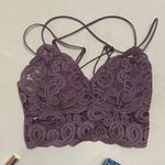 PINK - Victoria's Secret Maroon Lace Padded Bralette Photo 0