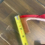 Brighton  Red Terry Croc Embossed Leather Square Toe Sandals 90's Y2K Cherry Photo 5