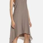 BCBG MAXAZRIA Spanish Moss Halter Asymettrical Open Back Chiffon Dress (NWT) Photo 0