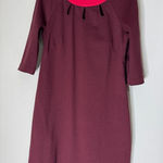 Boden Womens‎ Maroon Pink Colorblock Cut Out Tilly Tunic Shift Dress US6R Size 6 Photo 0