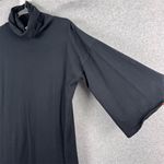 ASOS Women's Black Cotton Turtleneck 3/4 Bell Sleeve Midi Dress Size 4 Photo 1