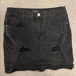 Black Label Black Denim Skirt Photo 0