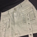 Anwnd Ananda Utility Mini Skirt Olive Green Cargo Style Pockets‎ Straps Womens size L Photo 7