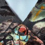 ASOS Floral Burnout Velvet Dress V-Neck Ruched Long Sleeves EUC Size 4 Photo 4