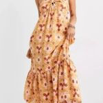 Aerie NEW  Braided Halter Hi-lo Midi Maxi Dress  Mustard Yellow Photo 0