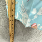 Talbots Pants Womens 12P Blue Butterfly Straight Leg Cotton Y2K Boho Whimsical Photo 4