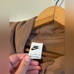 Nike center swoosh brown hoodie sweatshirt women’s large Photo 4