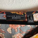 Susan Graver  Weekend Size 2X Button Front Tunic Blouse Floral Black Kimono Boho Photo 5