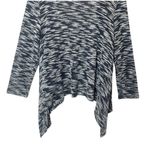 Carol Rose VTG  Lightweight Navy Blue Asymmetric Sweater Cardigan, Large Photo 6