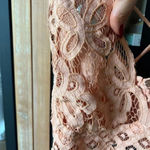 Free People NWT lace bralette rose peach nude Adella tank top bandeau bra Photo 4