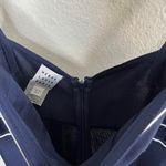 Herve Leger 90s Navy Blue Bandeau Top Stretch Bodycon Maxi Dress S Photo 6