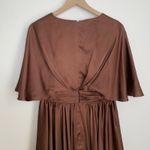 Mac Duggal  Dolman Sleeve Satin Cocktail Dress Drape Flowy Formal Size 8 New Photo 5