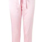 Pink Satin Feather Trim Pajama Pants Sz S NWOT Photo 0