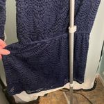 Lilly Pulitzer Scalloped Shell Lace romper. Navy blue. Size medium Photo 8