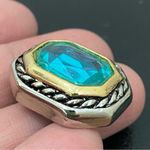 Vintage Unsigned Faux Blue Topaz Two Photo 6