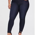 Torrid  Plus Sz 24 Jeans Super Stretch Jegging High Rise Dark Wash Tuxedo Stripe Photo 0