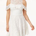 B Darlin  white cold shoulder lace dress Photo 0