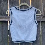 SheIn  White Cable Knit Sweater Vest / S Photo 3