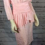 Vintage Argenti Pure Silk Floral Sheath Dress Ruched pink size 6 Photo 8