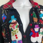 Designers Originals Black sweaterCardigan with Festive Christmas holiday size L Size L Photo 4