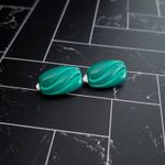 Vintage Clip On Earrings Retro Green with Teal Undertone Photo 3