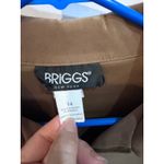 Briggs New York  Women's Brown Suede Look Zip Front Jacket Size 14 Photo 2