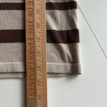 Max Mara  Weekend Short Sleeve Women's‎ Stripe Top Brown Cream US Small Photo 4