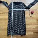 Missoni M Knit Sweater Dress Sz Med Black Black Space Dye Italy Tunic Photo 5