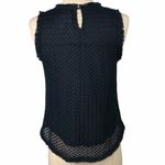 J.O.A. Eyelet Fringe Crochet Tank Top Blouse Blue M Photo 1
