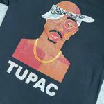 Rare Cross Colours Tupac shakur hip hop pop art short sleeve tee Black Size M Photo 4
