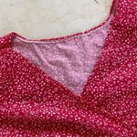 No Name NWOT Red/White Short Sleeve Dress XL Red Photo 2