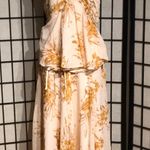 Joie Silk Print Fit Flare Skirt Set Top Halter A-line Low Back  Photo 0