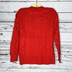 Philosophy  NWT Size S Red Viscose Blend Chunky Cableknit Sweater Top Photo 1