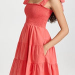 XIRENA Lori Coral Poplin Dress Pink Size XS Photo 0