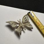 Vintage Rhinestone Butterfly Insect Signed Gerry’s Gold Tone Brooch Pin Photo 1