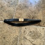 EXPRESS  Black Toggle Waist Belt XS/S Gold Pushlock Photo 3