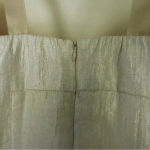 Boston Proper Y2K Rose Gold Shimmer Metallic Ruffle Sweetheart Neck Dress Size 2 Photo 5