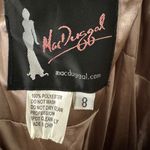 Mac Duggal Size 8 $998 NWT Embellished 3D Flower Long Sleeve A Line Gown Mocha Photo 10