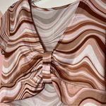 No Boundaries  Marble Groovy 90s Basic Crop Top Rave Concert Event Size Small Photo 2