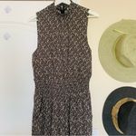 Blue Rain Boutique Brand Black & Tan Floral High Mock Neck Jumpsuit | Size: M Size M Photo 2