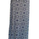 Cynthia Rowley Blue, White & Black Print High Waist Maxi Skirt Small Photo 0