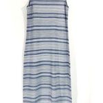 LYSSÉ New Lysse Stripe Knit Mulholland Midi Side Slit Sleeveless Tank Dress Blue Photo 8