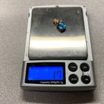 10K Gold Oval Blue Topaz Accent Pendant Necklace Charm Minimalist Feminine Photo 4