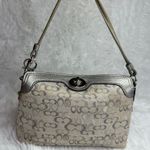 Coach y2k Silver Gray Signature Canvas Mini Purse / Wristlet Photo 0