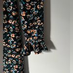 Free People  Dark Blue Floral Long Sleeve Dress Photo 5