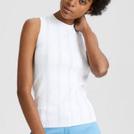 Theory Premium Viscose Blend Fringe Shell Tank White EUC Photo 0