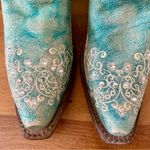 Corral  Turquoise Embroidered Rhinestone Western Boots Photo 5